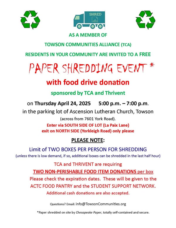 Paper shredding event 04242025